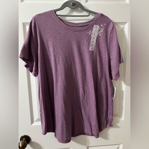 NWT Women's Purple Graphic Tee -Gimme My Space